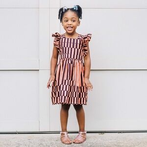 Salmon - Elisa African Print Dress Size 7